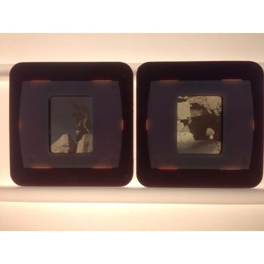 Lot of 2 Vtg Monument Statue Tunnel Rocks Travel Tourist Photograph Color Slides